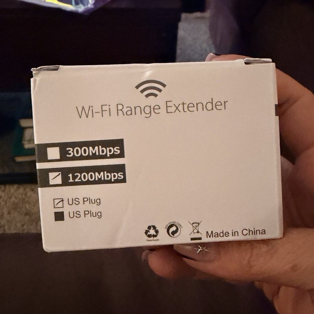 WiFi Repeater Range Extender 1200Mbps Dual Band 2.4/5GHz 1x RJ-45 White